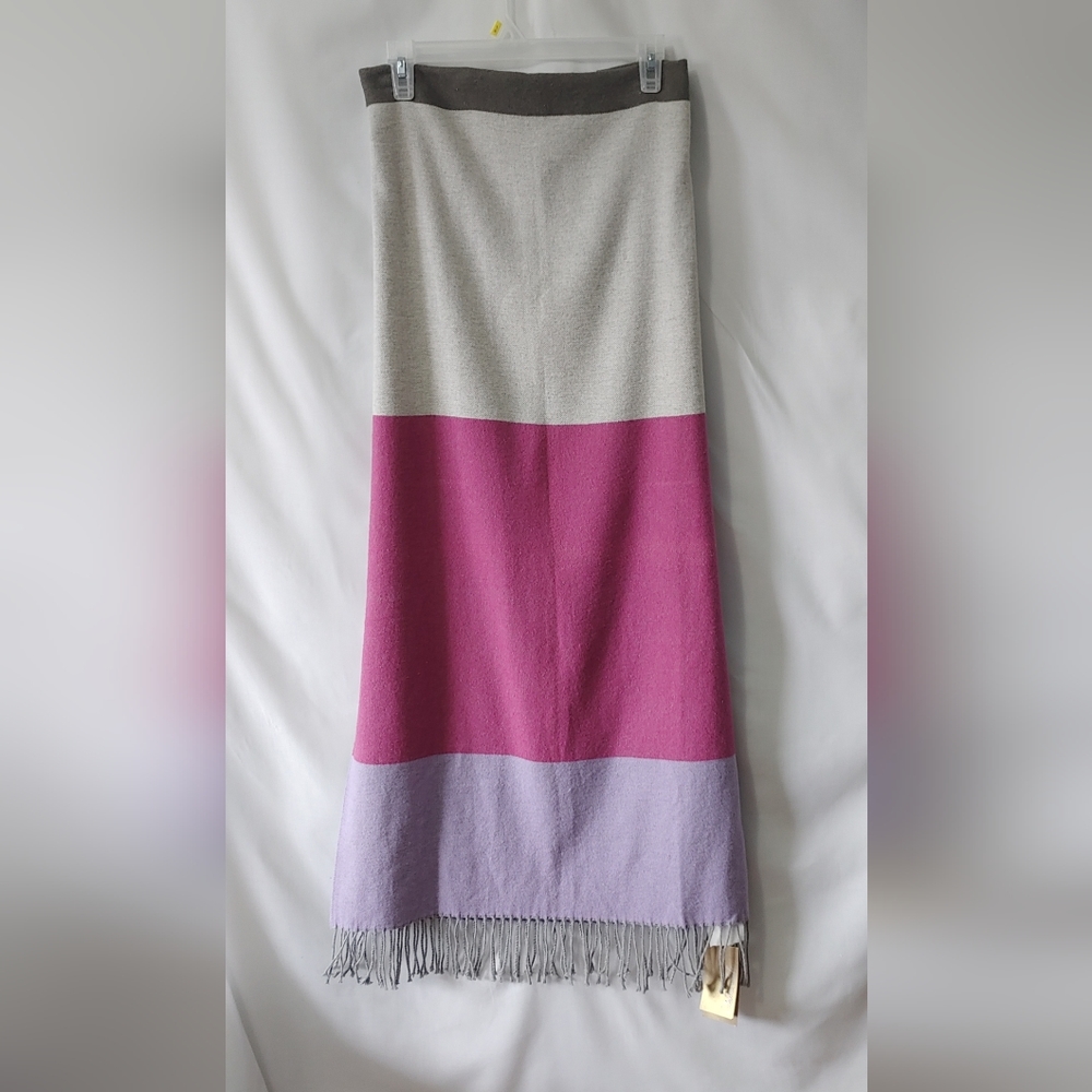 Christina Chiti Fringed Shawl/Scarf NWT
